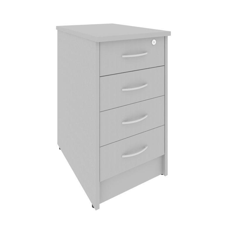 Рива Тумба приставная с фолдингом (4 ящика, с замком) А.ТП-4.1F-S 412*600*750