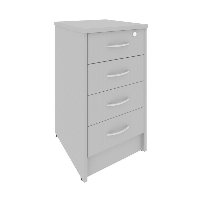 Рива Тумба приставная с фолдингом (4 ящика, с замком) А.ТП-4F-S 412*450*750