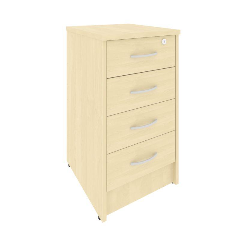 Рива Тумба приставная с фолдингом (4 ящика, с замком) А.ТП-4F-S 412*450*750