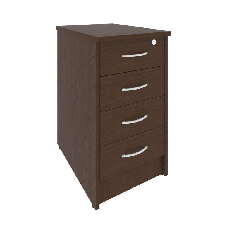 Рива Тумба приставная с фолдингом (4 ящика, с замком) А.ТП-4.1F-S 412*600*750