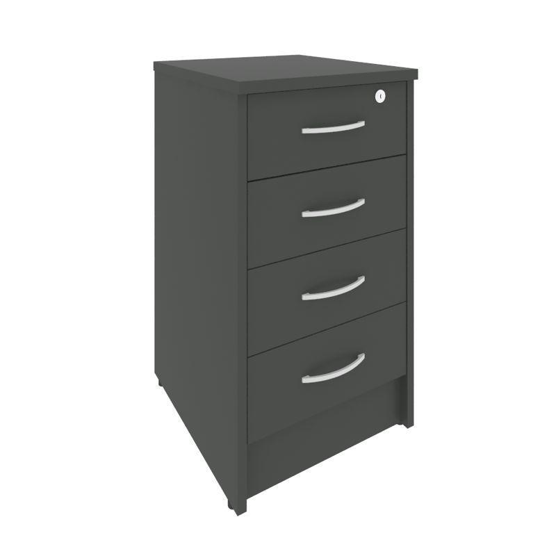 Рива Тумба приставная с фолдингом (4 ящика, с замком) А.ТП-4F-S 412*450*750